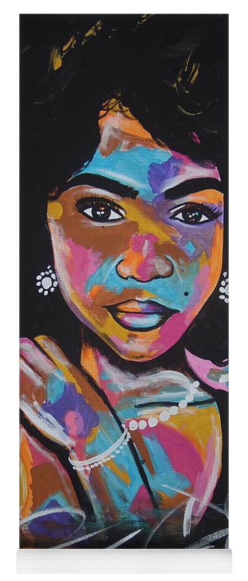 Woman Yoga Mat featuring the painting Colorful Beauty by Antonio Moore