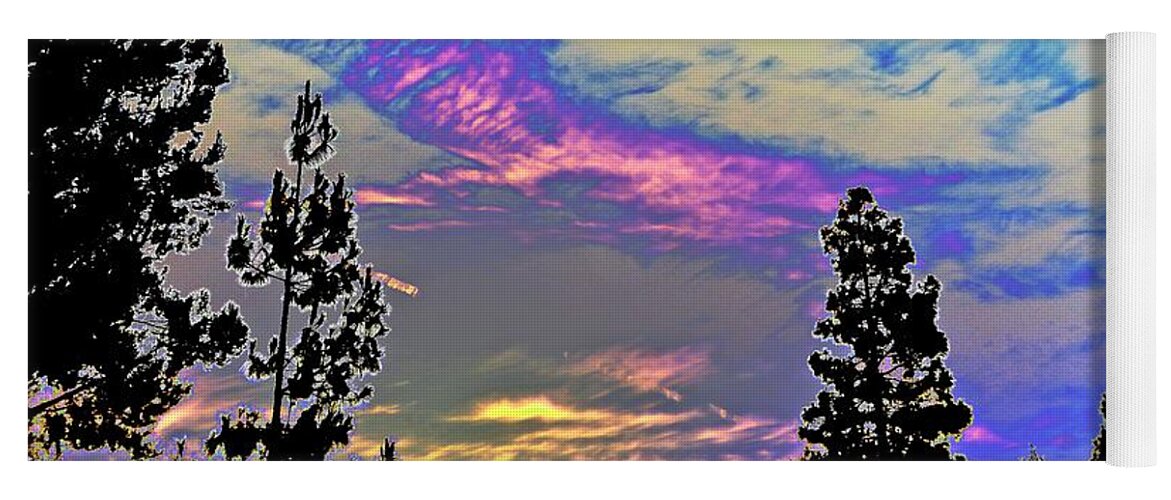 Color Yoga Mat featuring the photograph Colorful Evening Sky by Andrew Lawrence