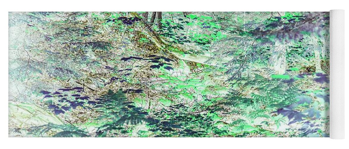 Trees Yoga Mat featuring the photograph Shades of Green Woodlands by Missy Joy