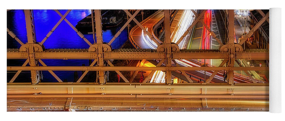 Brooklyn Bridge Yoga Mat featuring the photograph Colors and Energy of NYC by Susan Candelario