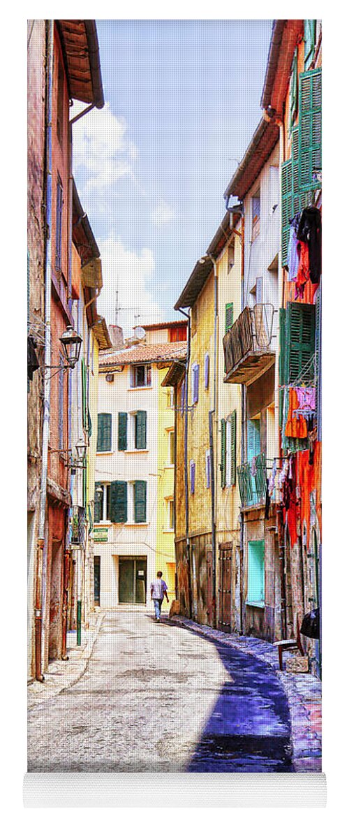 Old Walls Yoga Mat featuring the photograph Colors of Provence, France by Tatiana Travelways