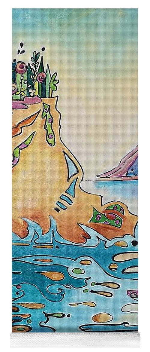 Landscape Yoga Mat featuring the painting Colours of Canada by Sheila Romard