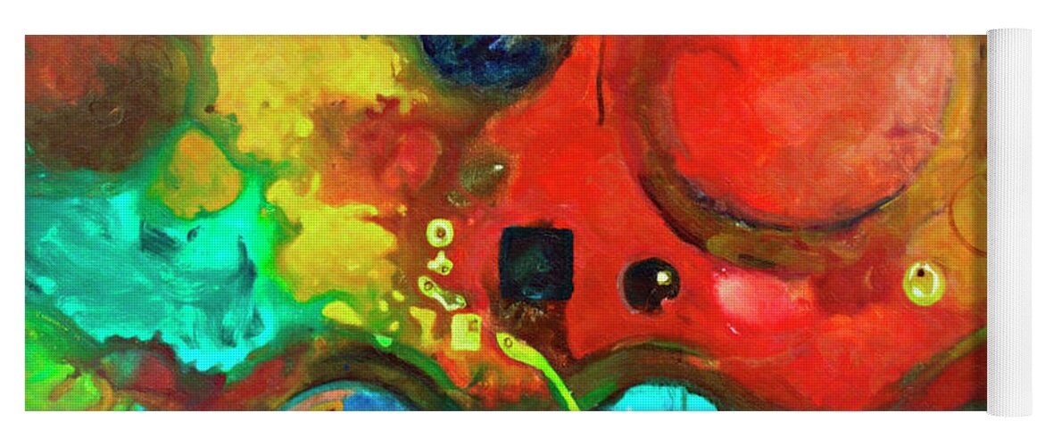 Original Abstract Painting Yoga Mat featuring the painting Come Back to Me by Sally Trace