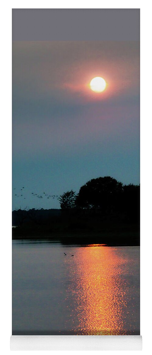 Sunset Yoga Mat featuring the photograph Coming Home to Roost by Pam Rendall