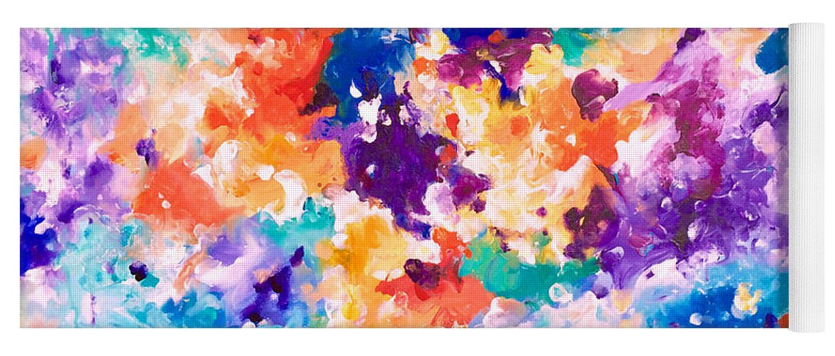 Contemporary Yoga Mat featuring the painting Composition #2. Collection 5D by Helen Kagan