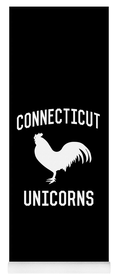 Funny Yoga Mat featuring the digital art Connecticut Unicorns by Flippin Sweet Gear