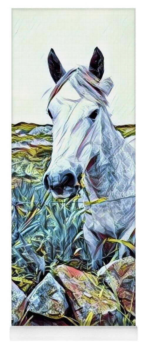 Horse Yoga Mat featuring the photograph Connemara breed by Mark Callanan