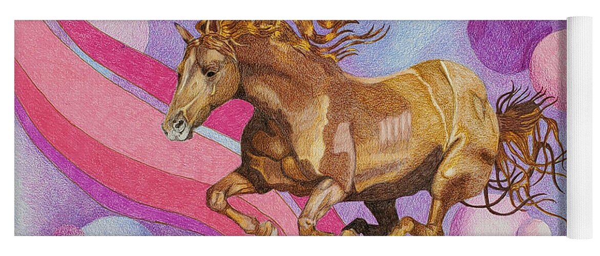 Horse Illustration Yoga Mat featuring the drawing Constellation Pegasus by Equus Artisan