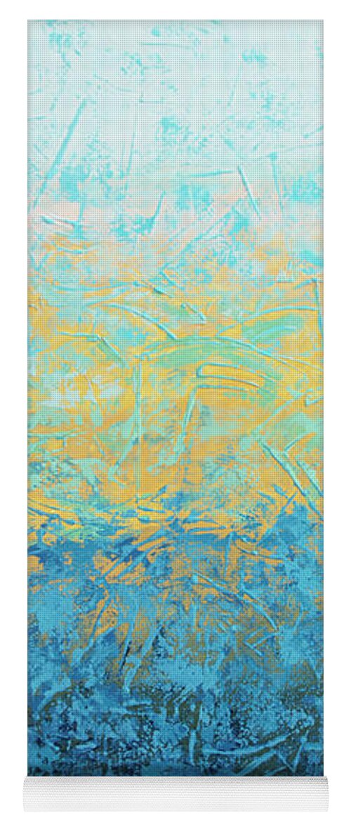 Cool Yoga Mat featuring the painting Cool, Cool Summer by Linda Bailey