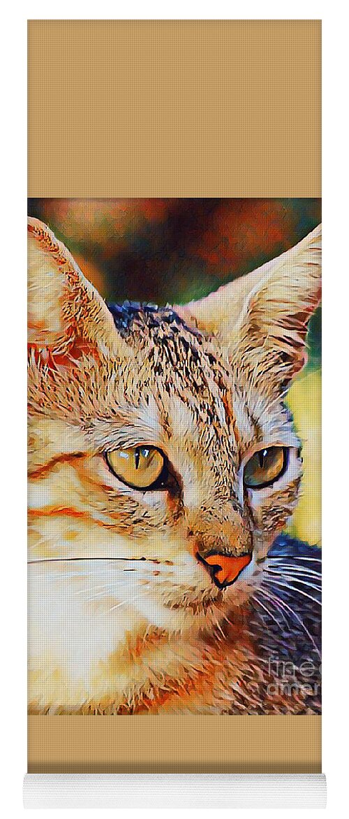 Cats Yoga Mat featuring the photograph Copper Kitty by Joanne Carey