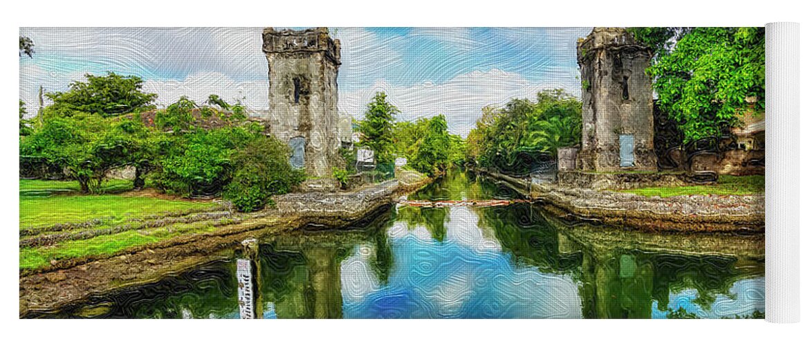 Miami Yoga Mat featuring the digital art Coral Gables Canals by SnapHappy Photos