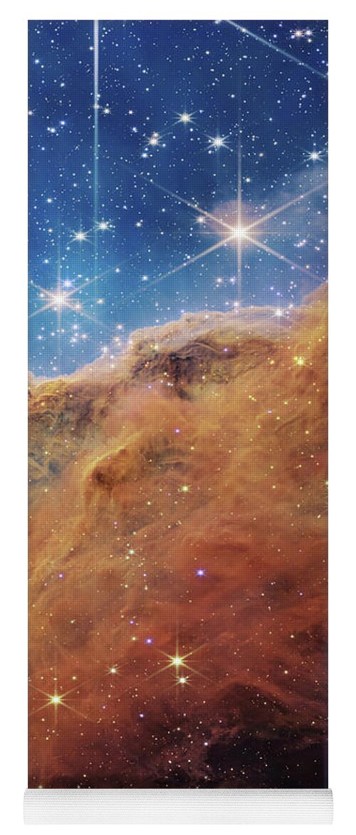 Ngc 3324 Yoga Mat featuring the photograph Cosmic Cliff Right Panel by Karen Foley