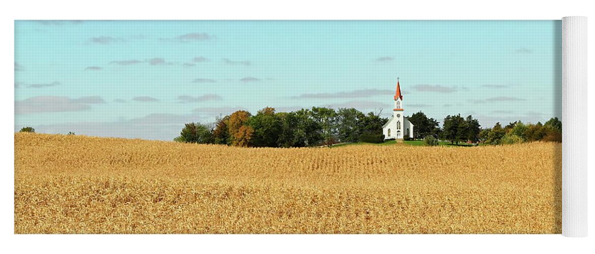 Church Yoga Mat featuring the photograph Country Church by Lens Art Photography By Larry Trager