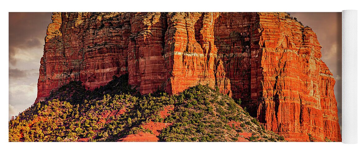 Sedona Yoga Mat featuring the photograph Courthouse Rock Closeup by Al Judge