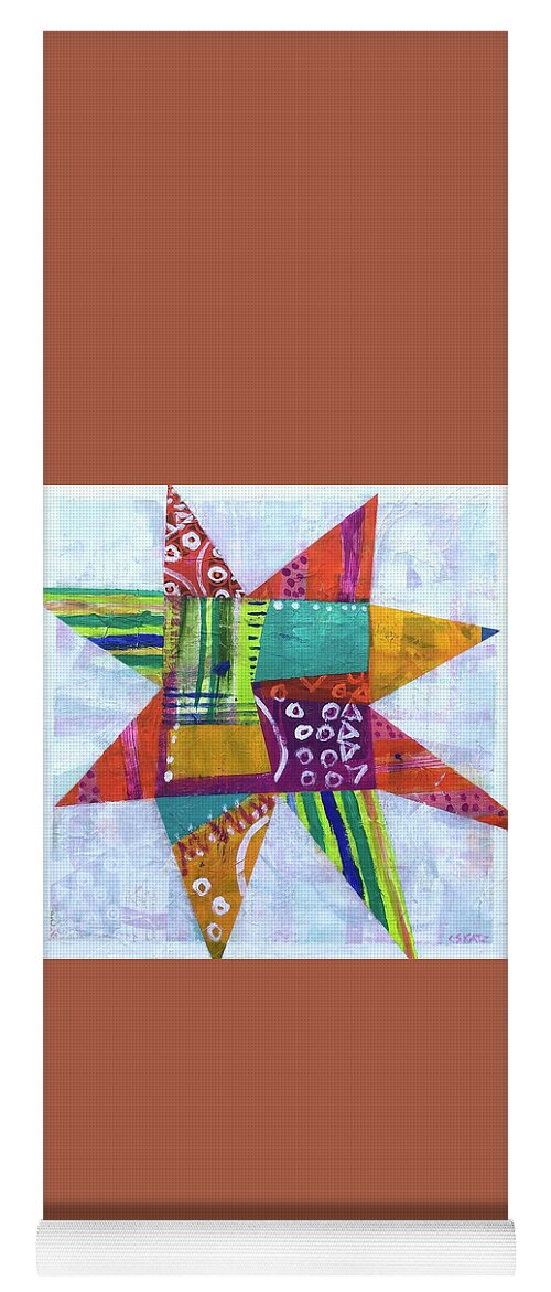 Star Yoga Mat featuring the painting Coverup by Cyndie Katz