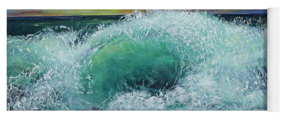 Top Seller Yoga Mat featuring the painting Crashing Wave by Dorsey Northrup