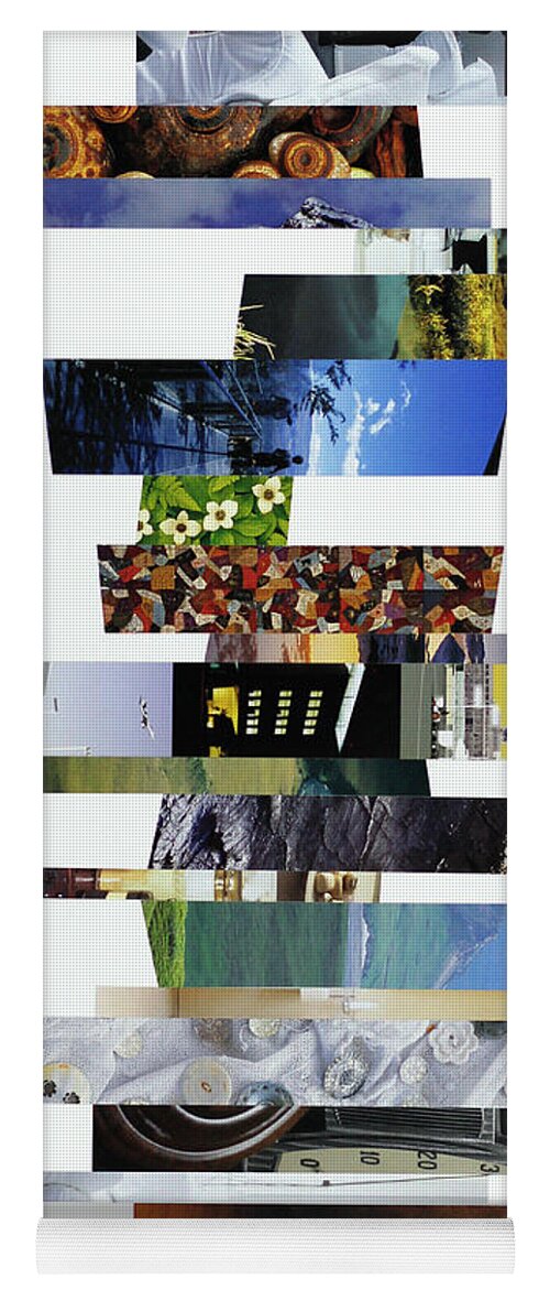 Collage Yoga Mat featuring the photograph Crosscut#121v by Robert Glover