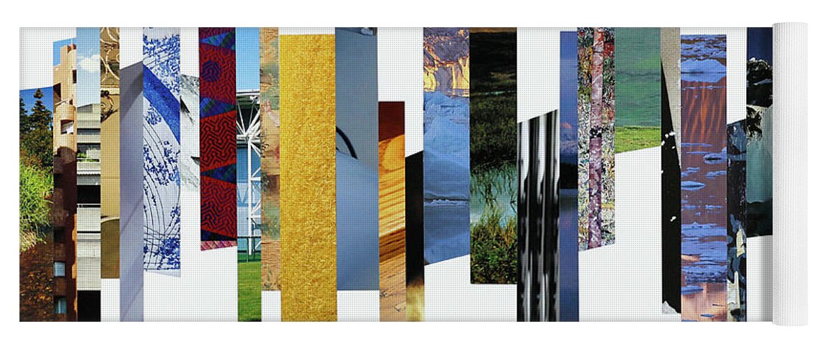 Collage Yoga Mat featuring the photograph Crosscut#123 by Robert Glover