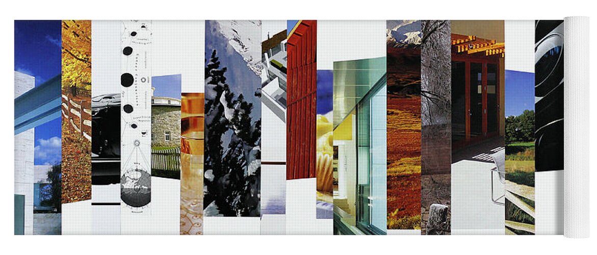 Collage Yoga Mat featuring the photograph Crosscut#124 by Robert Glover