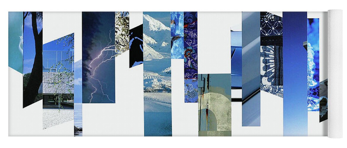 Collage Yoga Mat featuring the photograph Crosscut#131 by Robert Glover