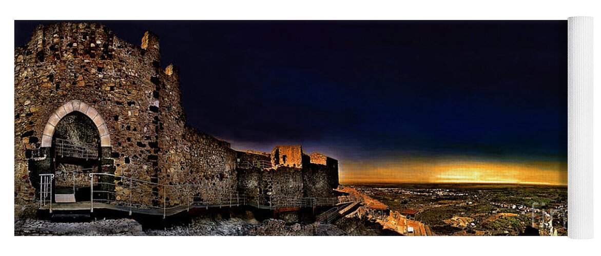 Castle Yoga Mat featuring the photograph Cruyllas Castle by Al Fio Bonina