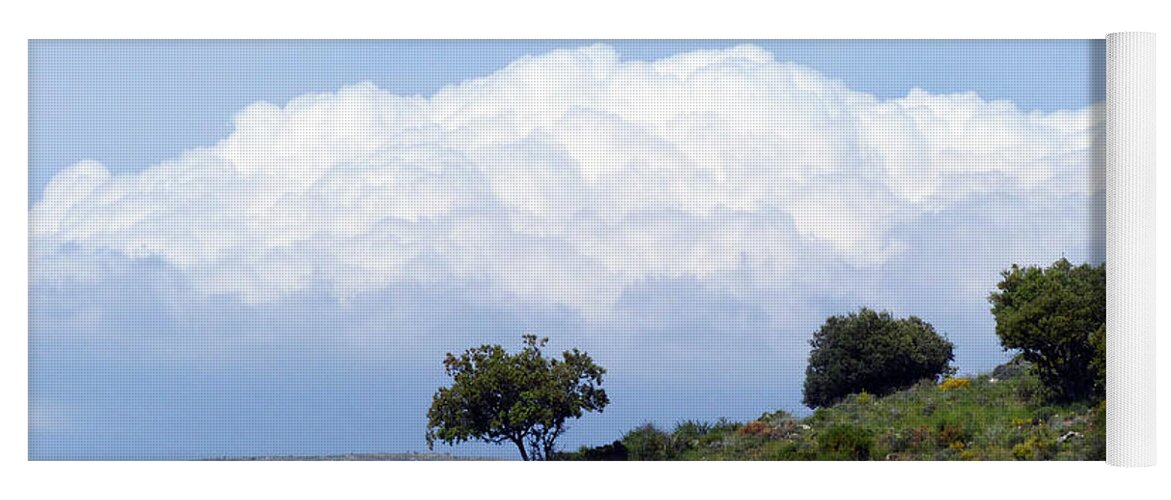 Cumulus Clouds Yoga Mat featuring the photograph Cumulus Clouds - Sierra Nevada by Phil Banks