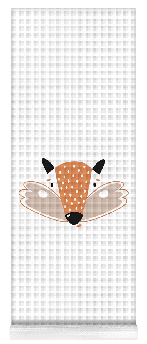 Cute animal faces for kids cute fox face drawing Yoga Mat by