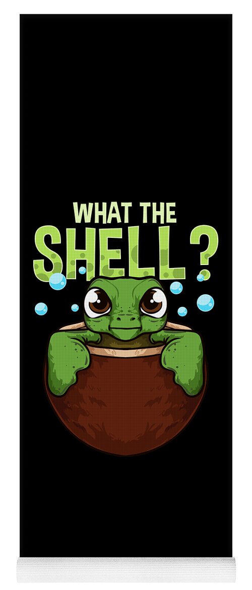 Cute Funny What The Shell Turtle Pun Animal Yoga Mat