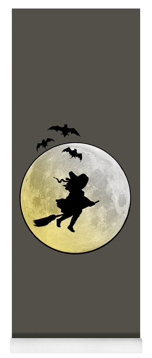 Cute Halloween Witch Yoga Mat by Madame Memento - Pixels Merch