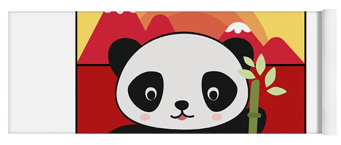 Cute Panda Gift For Kids Boy Girl Smile Positive Quote Yoga Mat by