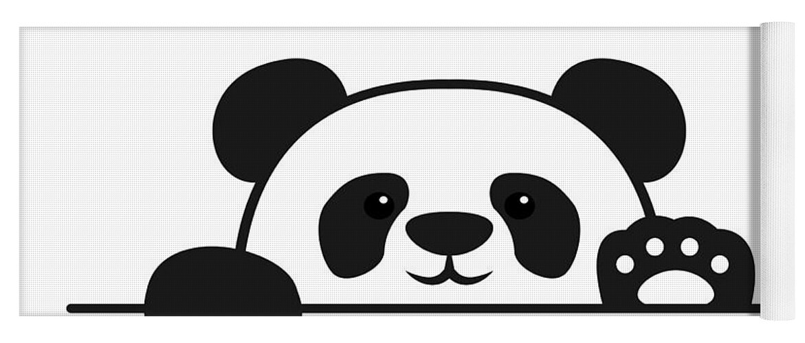 Cute Panda Hiding Tote Bag by Noirty Designs - Pixels