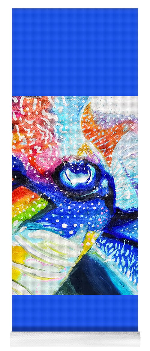 Abstract Yoga Mat featuring the painting Cuttlefish by Christine Bolden