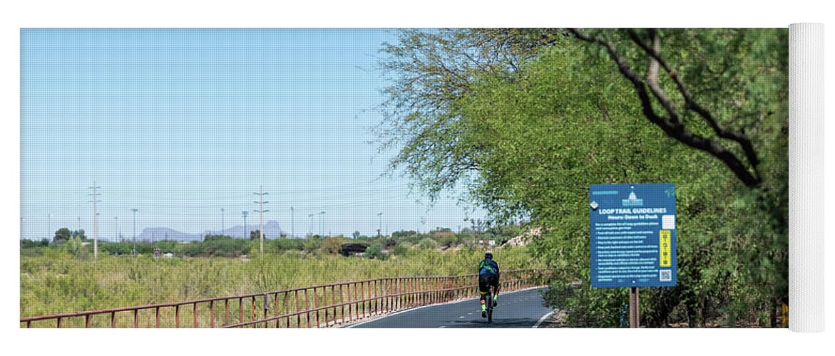 Cycling The Loop Trail Yoga Mat featuring the photograph Cycling the Loop Trail by Tom Cochran