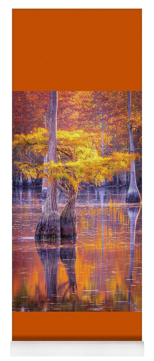 Reflections Yoga Mat featuring the digital art Cypress by Kevin McClish