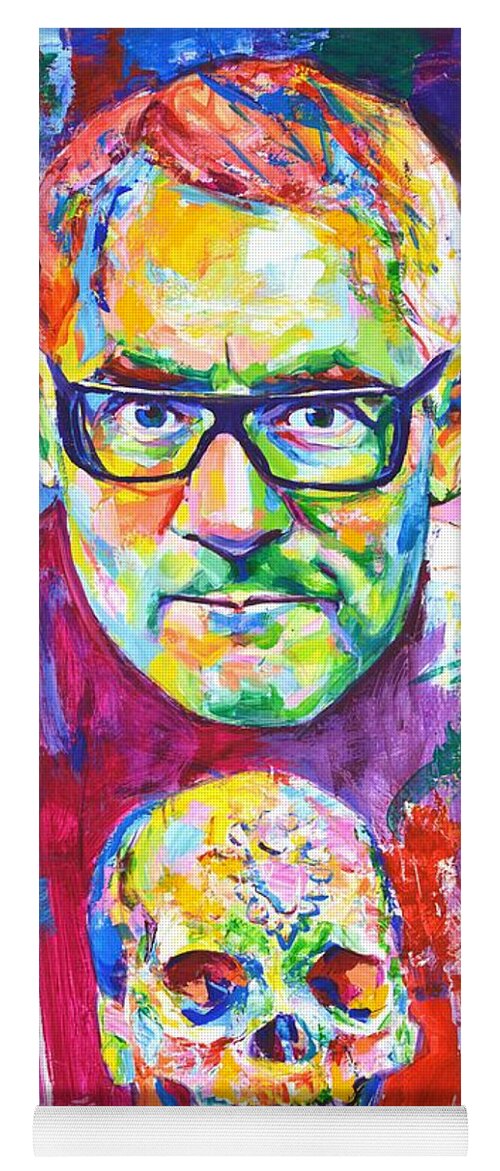 Damien Stephen Hirst Yoga Mat featuring the painting Damien Stephen Hirst by Iryna Kastsova