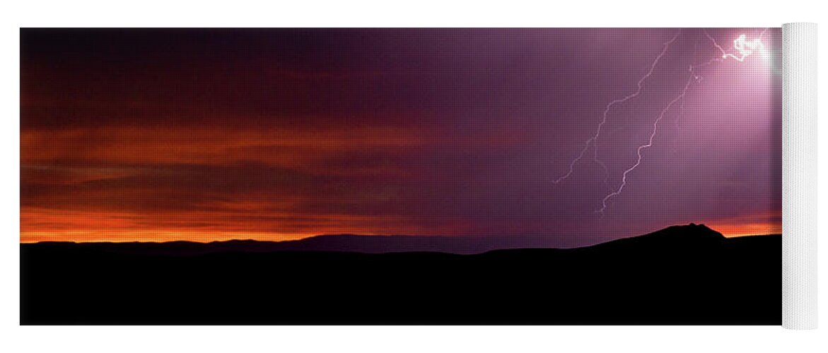 Taos Yoga Mat featuring the photograph Dancing With Lightning 4 by Elijah Rael