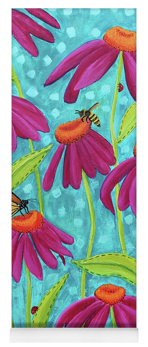 Wildflowers Yoga Mat featuring the painting Darling Wildflowers by Ashley Lane