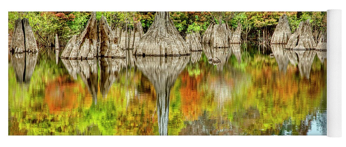Dead Lakes Yoga Mat featuring the photograph Dead Lakes Autumn by Jurgen Lorenzen