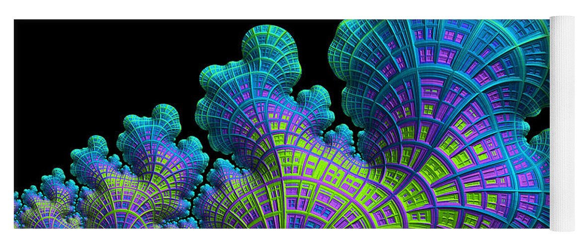 Deep Sea Coral Yoga Mat featuring the digital art Deep Sea Coral by Susan Maxwell Schmidt