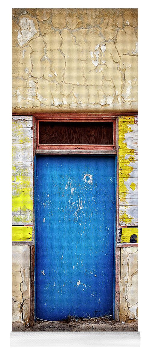 Door Yoga Mat featuring the photograph Desert Blue Door by Craig J Satterlee