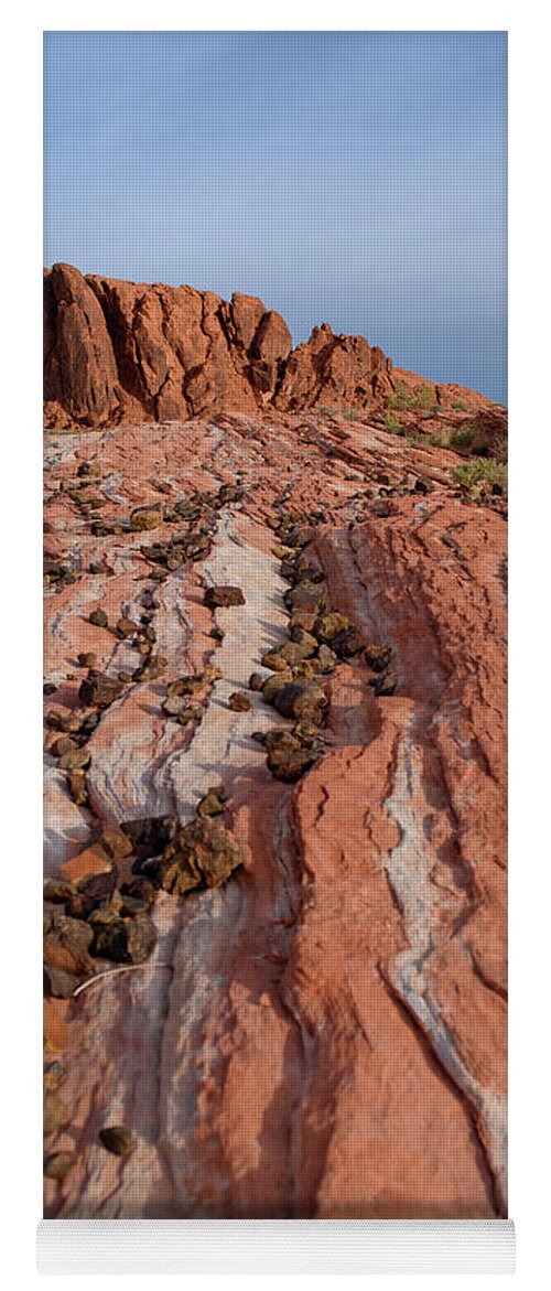 Valley Of Fire Yoga Mat featuring the photograph Desert Lines by Mary Hone