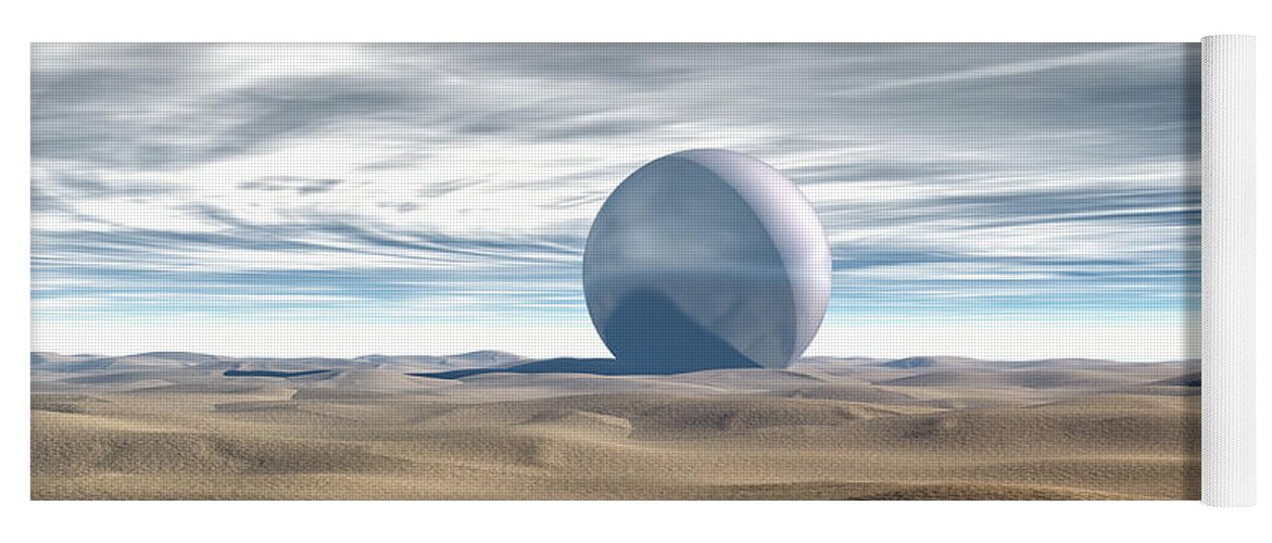 Desert Yoga Mat featuring the digital art Desert Sphere by Phil Perkins