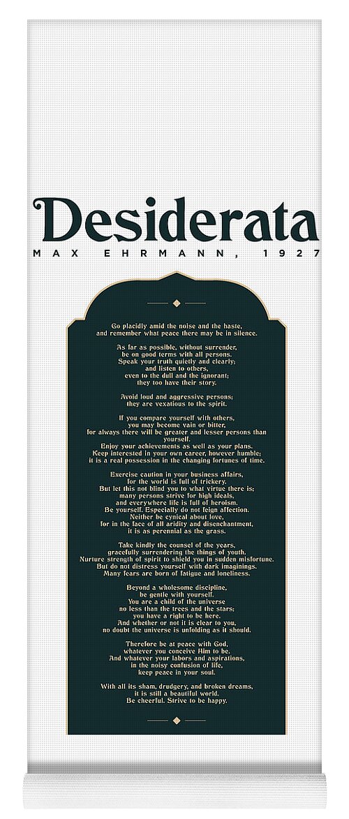 Desiderata Desiderata Poem by Max Ehrmann 1927 Poster Print 