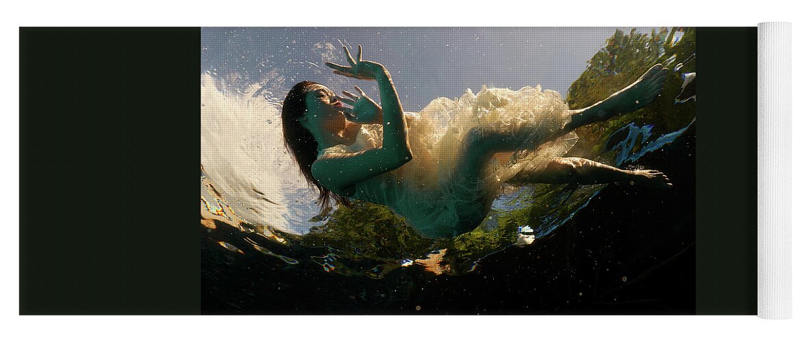 Underwater Yoga Mat featuring the photograph Dissolved Girl by Mark Rogers