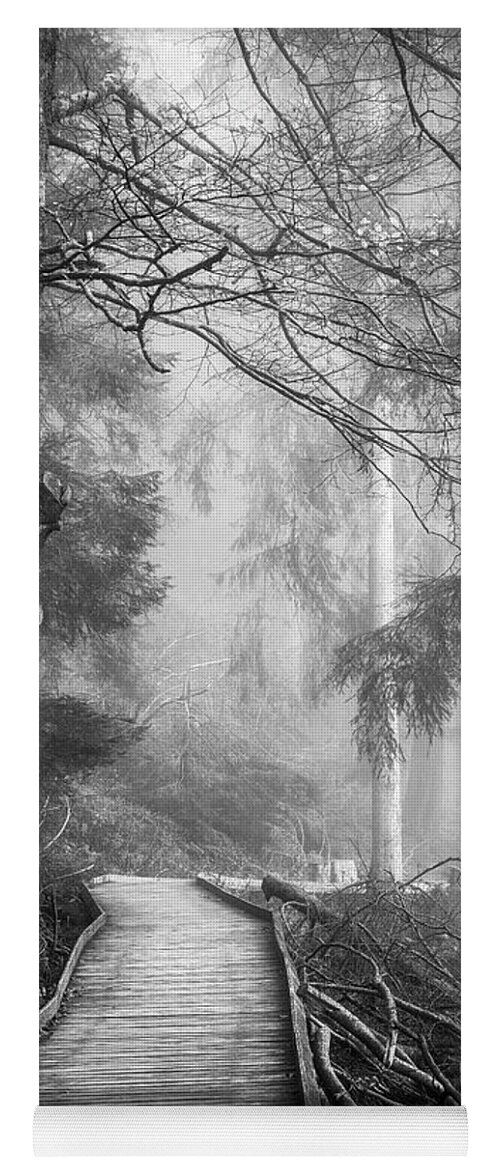 Black And White Yoga Mat featuring the photograph Divine Forest by Philippe Sainte-Laudy