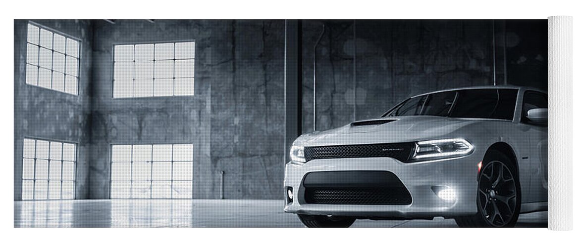 Dodge Yoga Mat featuring the photograph Dodge Charger by David Whitaker Visuals