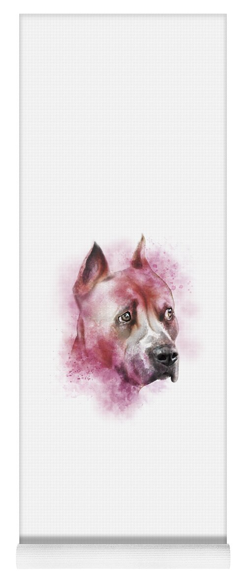 Dog Yoga Mat featuring the painting Dog Deep In Thought by Chiho Watanabe
