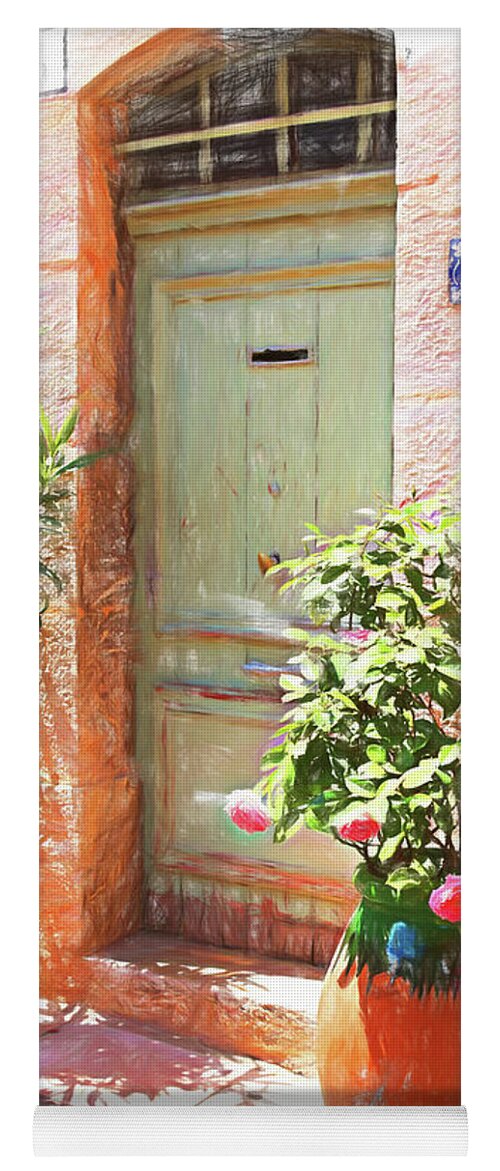Door Yoga Mat featuring the photograph Door in Saint Maximin La Sainte Baume, Provence by Tatiana Travelways