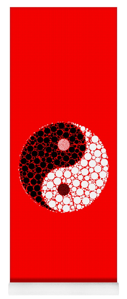 Emuleren Puur Genre DOTTY YIN YANG in RED, BLACK AND WHITE. Yoga Mat by Tom Hill - Pixels Merch