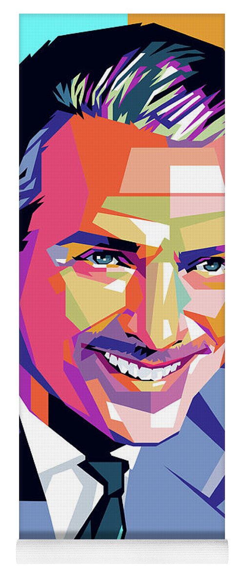 Douglas Yoga Mat featuring the painting Douglas Fairbanks Jr. by Movie World Posters